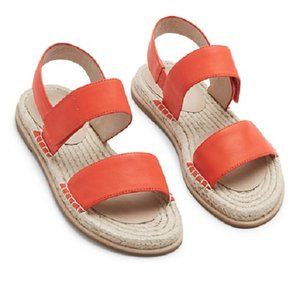 EILLEN FISHER Max Washed Espadrille Leather Sandal